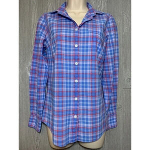 J. Crew Factory Perfect Fit Plaid Cotton Shirt XS